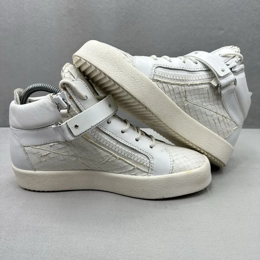 Giuseppe Zanotti May London Womens Size‎ 7.5 (EU 37) Shoes White Python Leather